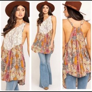 NWT Free people floral boho top XS